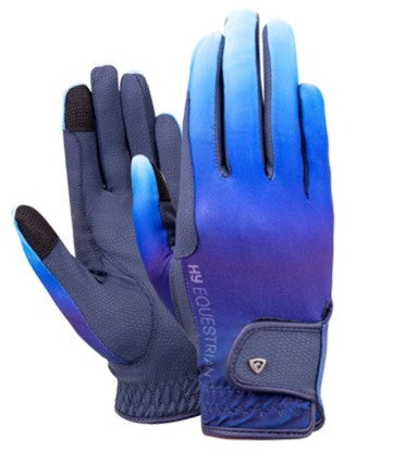 Hy Equestrian Childrens Ombre Riding Gloves image 1